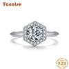 Tancise Classic 925 Sterling Silver Zircon Ring Ladies Jewelry Wedding Promise Party Gift