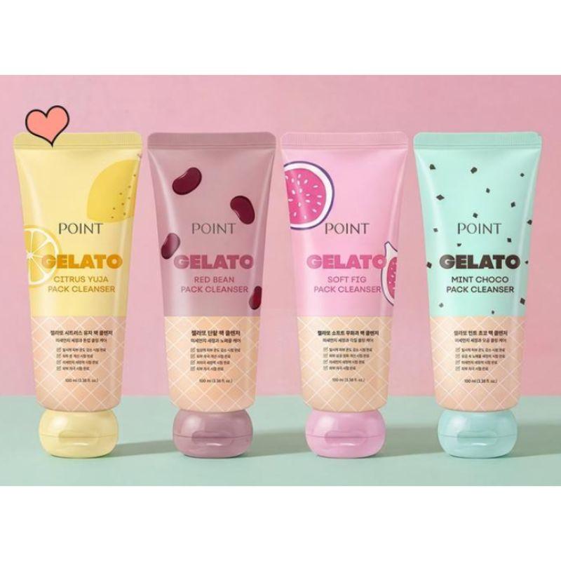 Point Гель-очиститель для лица с красной фасолью Gelato, увлажняющий, охлаждающий, веганский, для глубокого, но мягкого очищения, корейская косметика, 100 мл