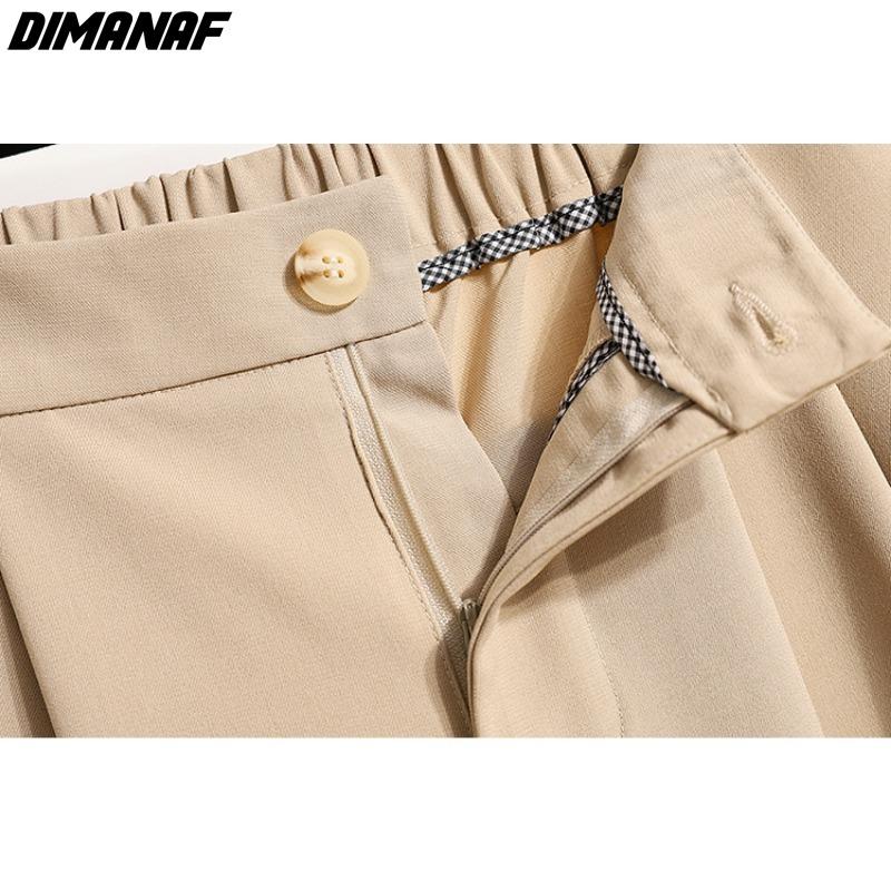 DIMANAF 2023 Большие размеры, осенние женские длинные брюки, свободные повседневные длинные базовые офисные женские брюки, однотонные брюки