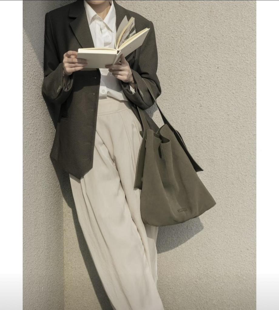 Songmont Suede Designer Shoulder & Crossbody Tote Bag, Large Capacity