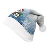 2024 Santa Hat: Double-Sided Plush with Velvet Print for Adults & Children