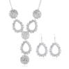 Water Chic Geometric Drop Necklace Set With Alloy Pendant And Chain Spring For