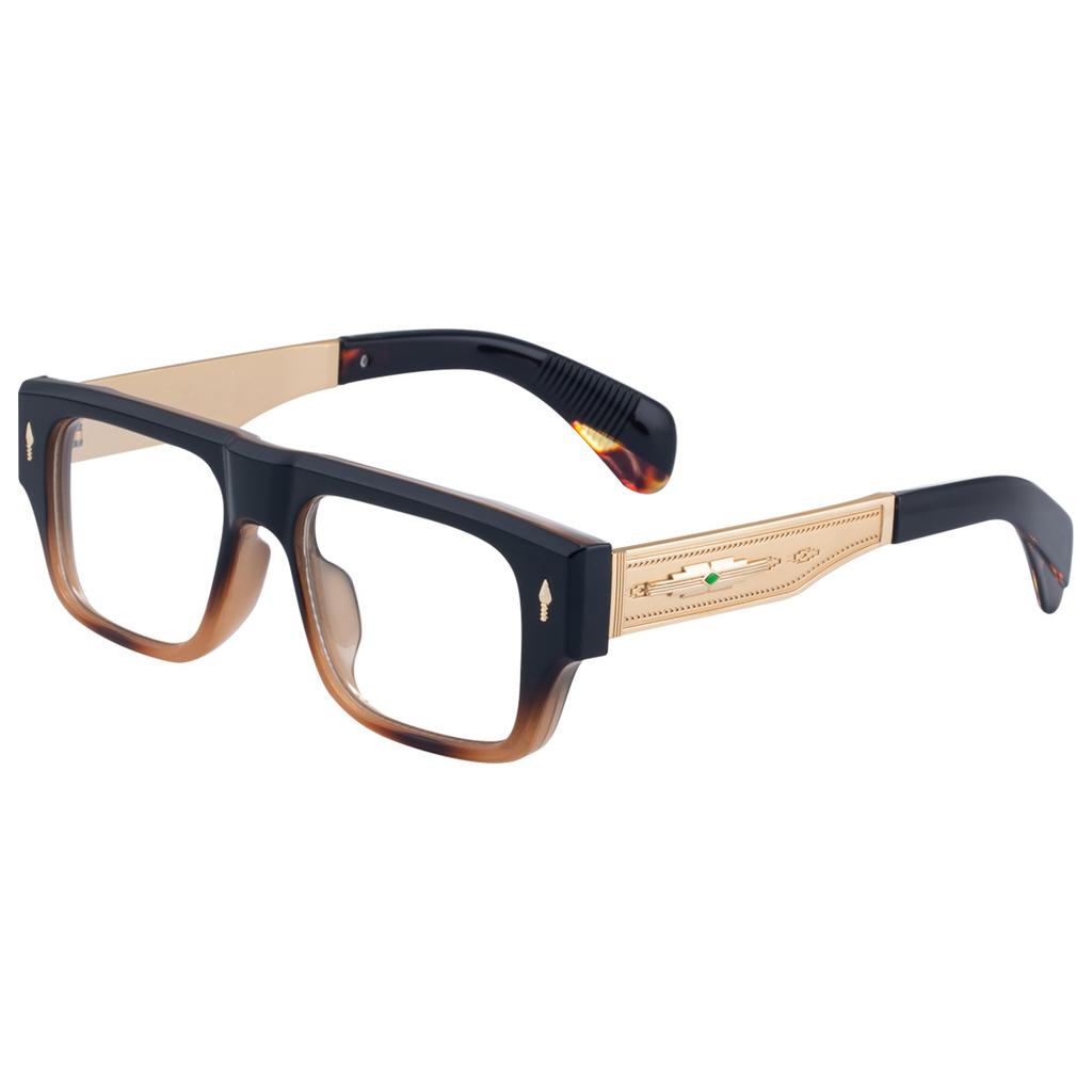 Модные квадратные очки для чтения оверсайз для мужчин, блокирующие синий свет, очки в металлической оправе, трендовые оптические очки для пресбиопии от 0 до +6.0