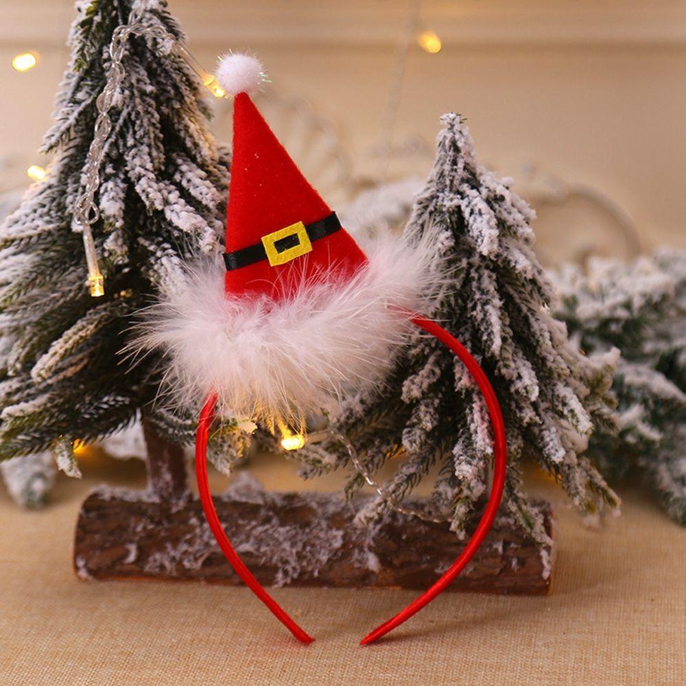 Party Dress Up Christmas Decoration Female Plush Hair Hoop Christmas Hair Band Antlers Headband