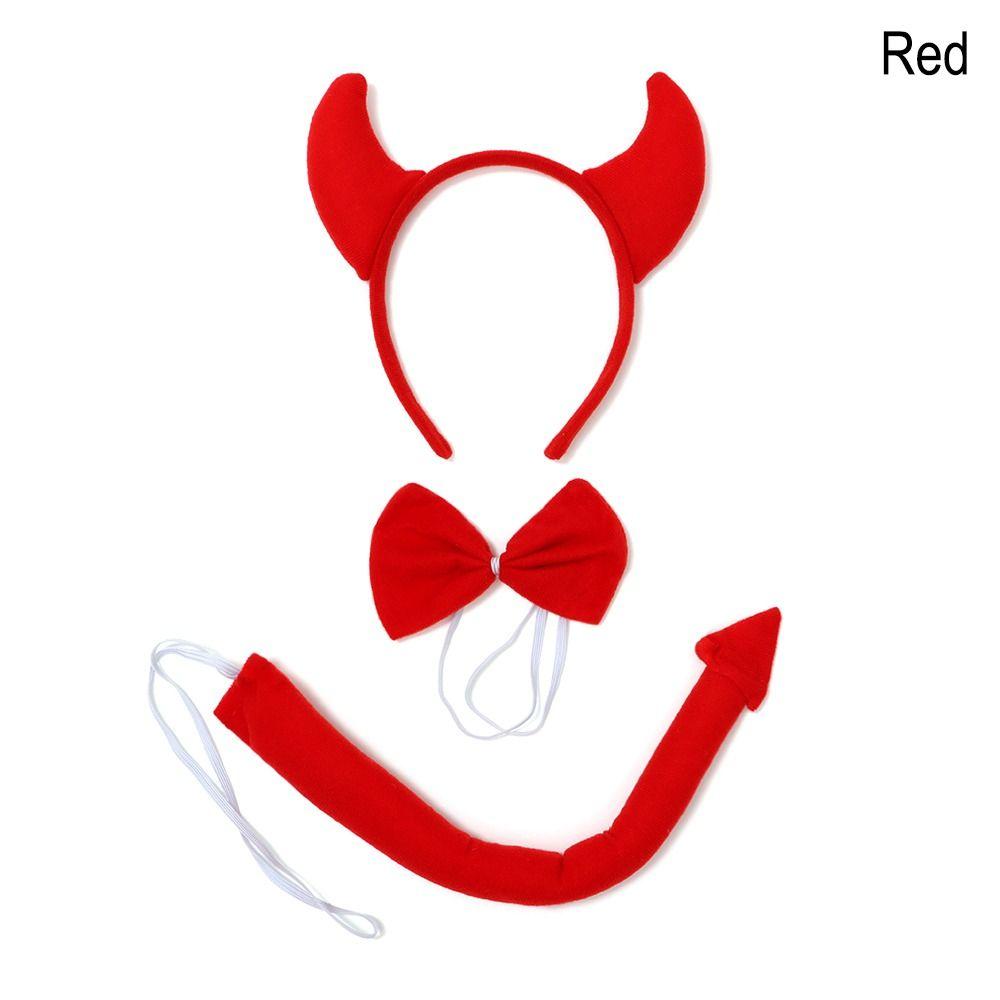 Костюм для костюмированной вечеринки «Демон», комплект костюмов для косплея «Хвост дьявола» + галстук-бабочка для украшений на Хэллоуин