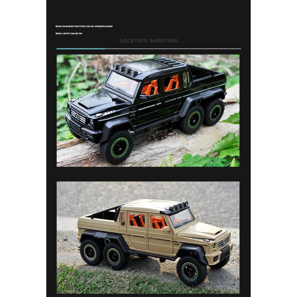 1/20 Benz G63 6X6 OFF-ROAD литая игрушечная модель автомобиля со звуком и светом детские игрушки коллекционные предметы подарок на день рождения