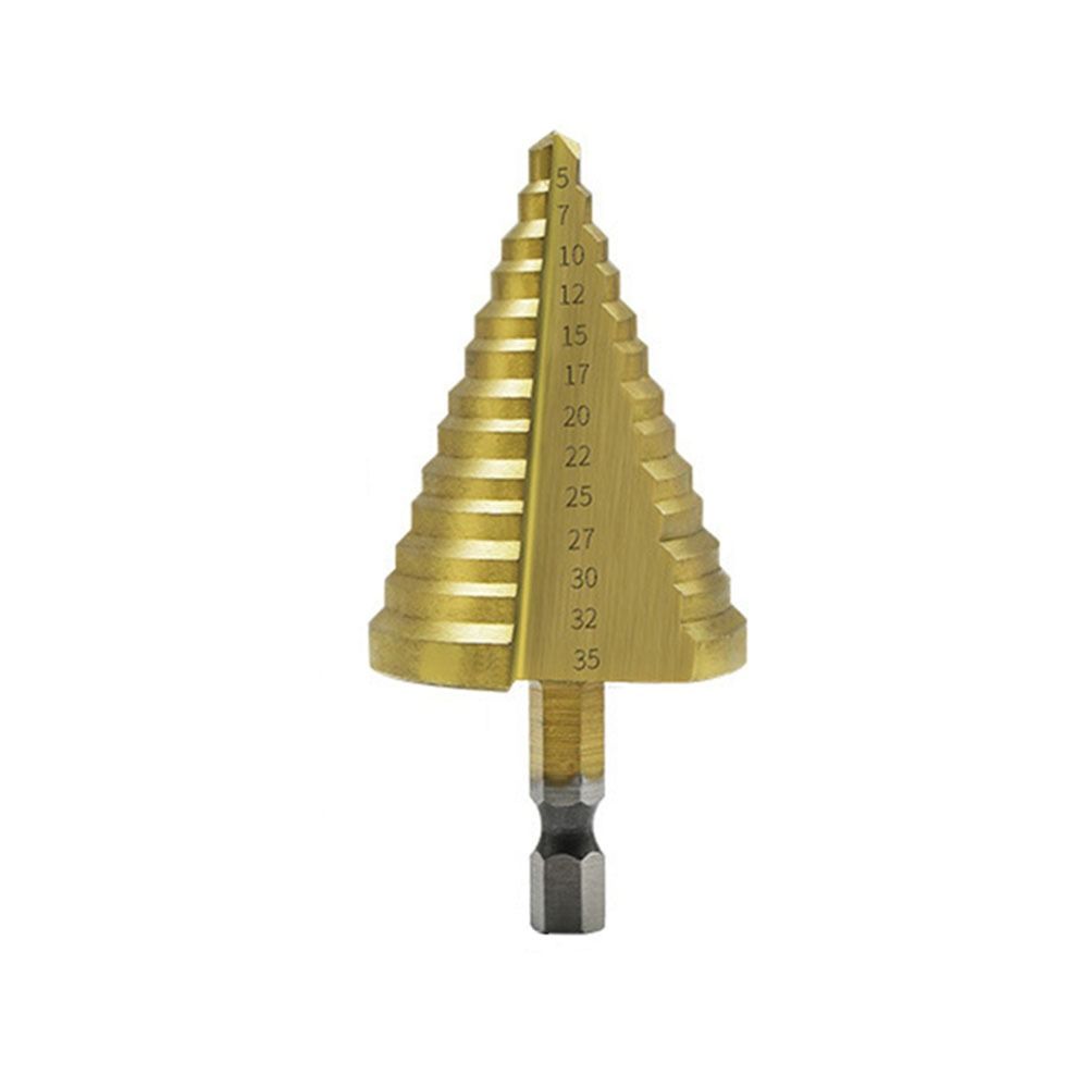 Сверло из быстрорежущей стали 5-35 мм с титановым покрытием, ступенчатое сверло из быстрорежущей стали с прямой канавкой