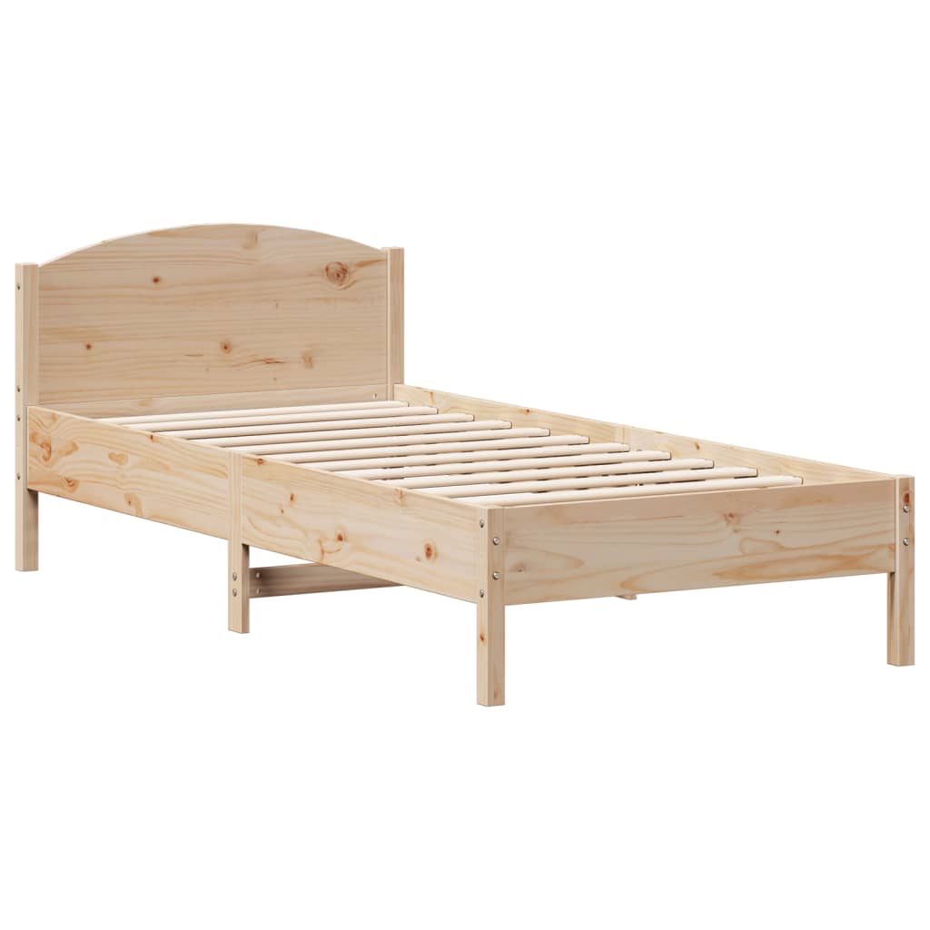 Bookshelf Bed without Mattress 75x190 cm Solid Pine Wood