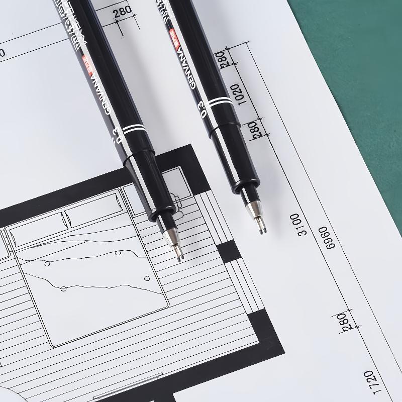 Double-Line Gel Pen - Exquisite Pen Clip,Must-Have Product for Architectural Designer Examination Drawing,Note-Taking & Painting