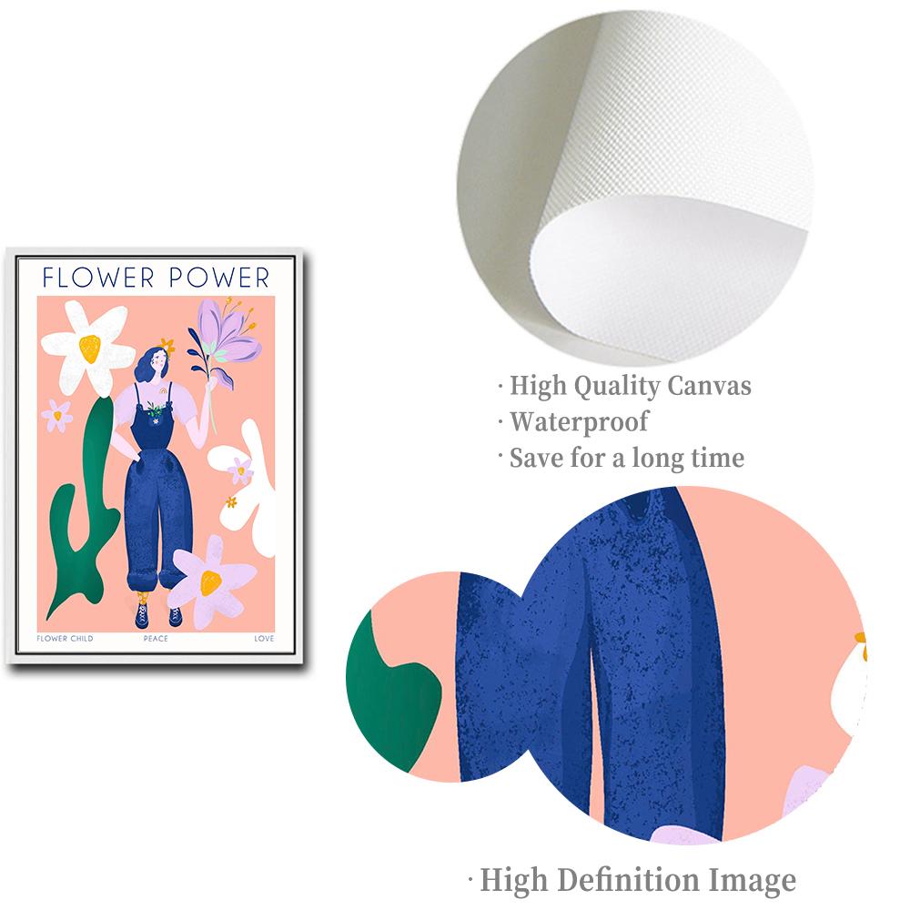 Flower Power Художественные принты Матисс Пикассо Абстрактные цветочные девушки Холст Плакат Ретро настенные картины Спальня Уникальное украшение для дома
