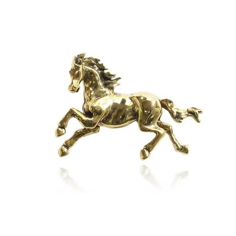 1Pc Zinc Alloy Fresh Metal Brooch Gift Cloth Decoration Exquisite Horse Brooch