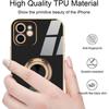Coque de protection - E.F.CONNECTION - pour iPhone 13 - Noir - Antichoc - Bordure Or