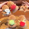 Funny Capybara Key Ring Soft Cartoon Animal Keychain Brown Plush Sport Pendant  Girls
