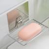 1pc Rustproof Stainless Steel Soap Storage Rack  Wall Mounted Drain Holder With Self-Adhesive Shower Soap Dish Easy Installation