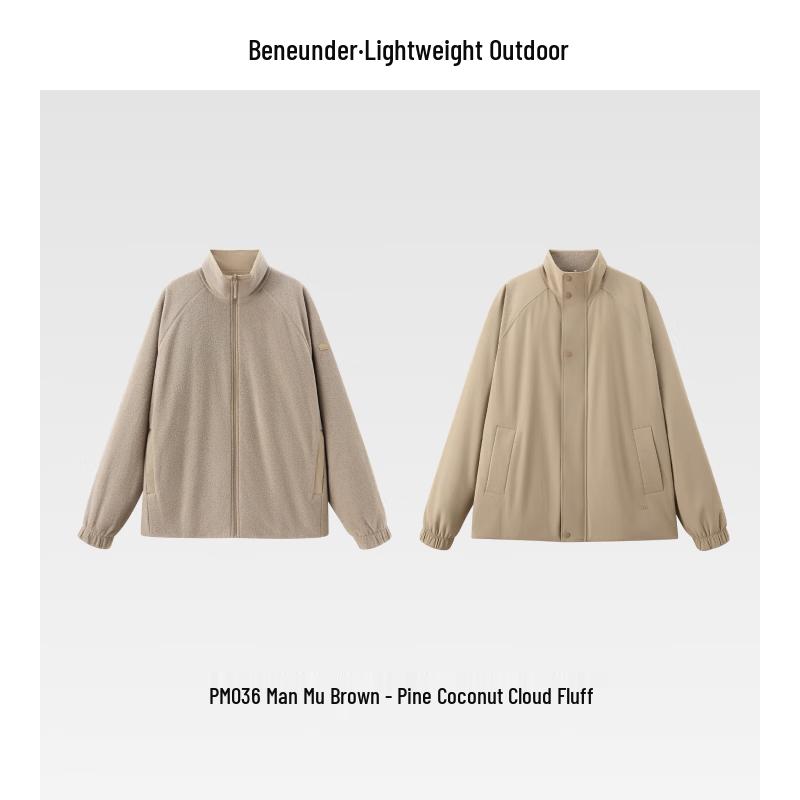 Beneunder Men's Reversible Fleece Hooded Jacket