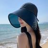 Женская большая шляпа с защитой от ультрафиолета и карнизами, закрывающая лицо, пляжная шляпа-ведро с защитой от солнца