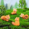 BHBL Миниатюрные Фигурки Енотов 1 Дюйм Мультяшные Мини Фигурки Красной Панды Набор Милые Смоляные Животные Топперы для Торта