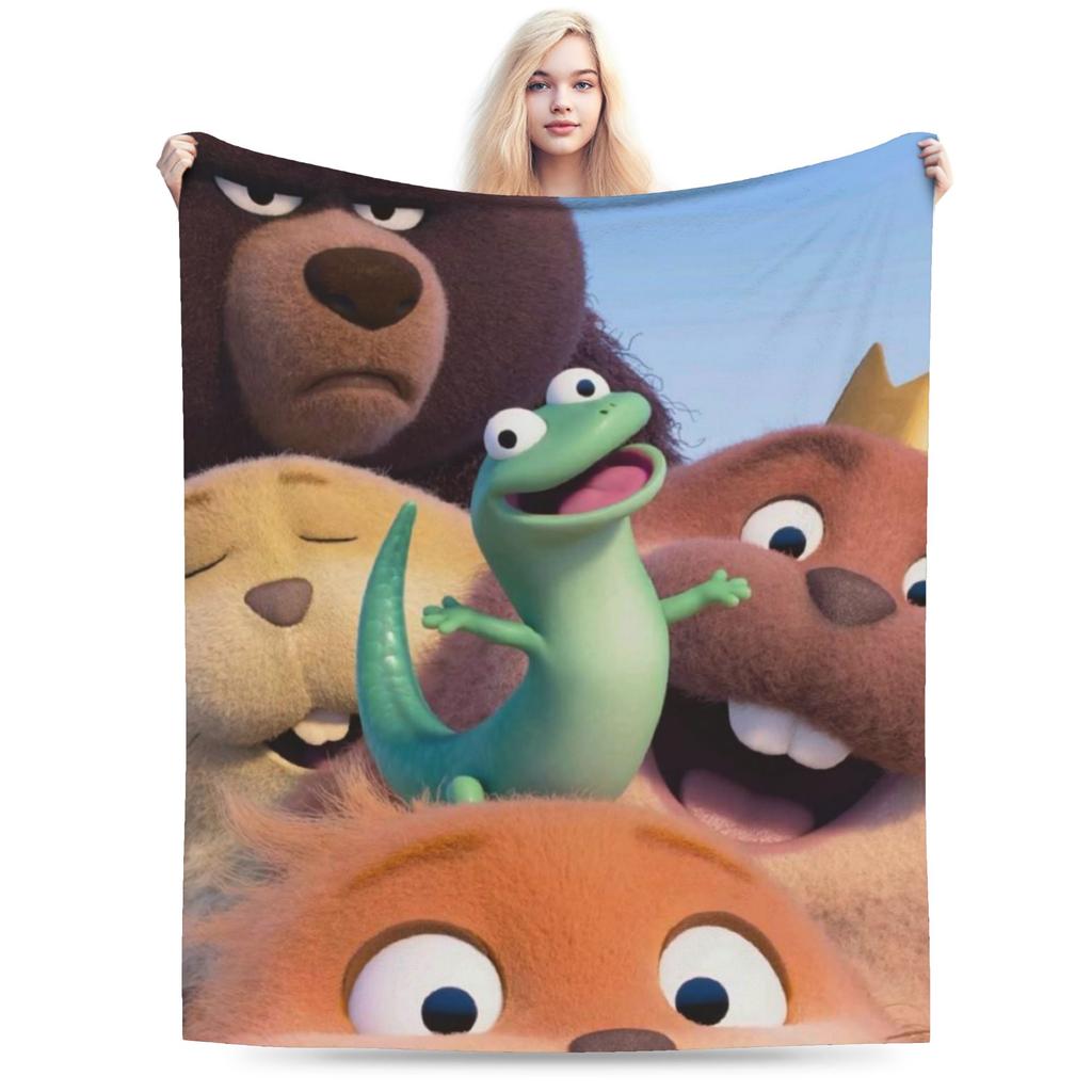 Super Soft Hoppersed Cute Beaver Cartoon Flim 2026 Throw Blanket Premium Flannel Fleece Blanket Warm Plush Bedspread All Season