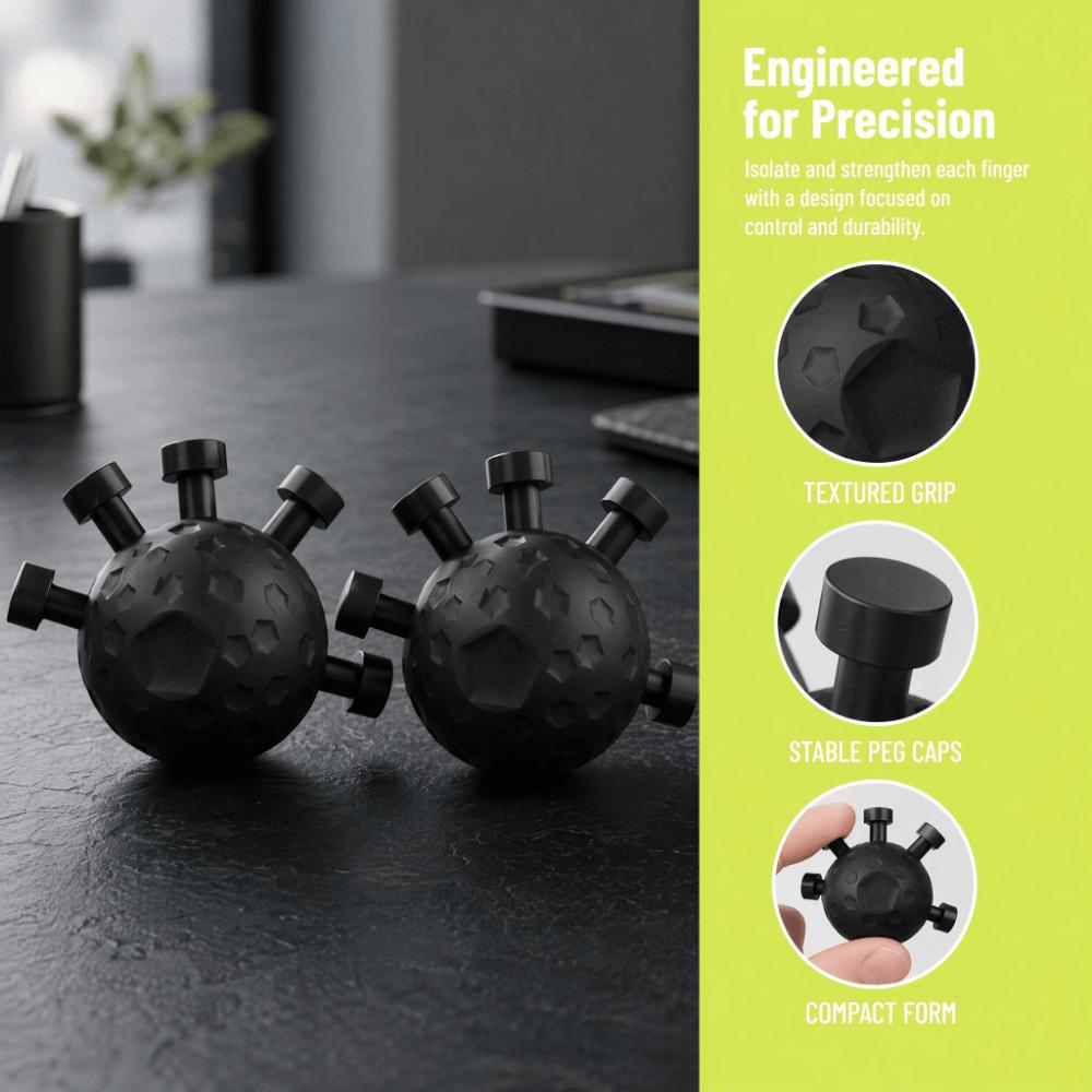 2PCS Muscle Building Finger Grip Strengthener 5 Finger Design Finger Exerciser For Forearm Training