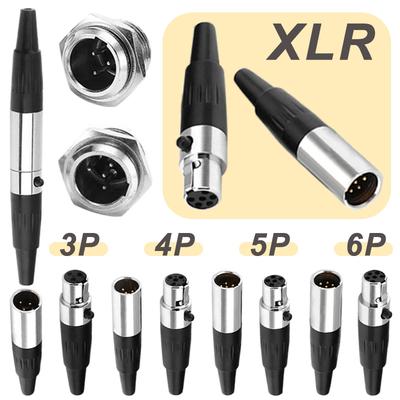 Разъем 3/4/5/6 контактов Маленький XLR гнездо Папа Мини XLR Разъем для Аудио MIC Кабеля Пайка