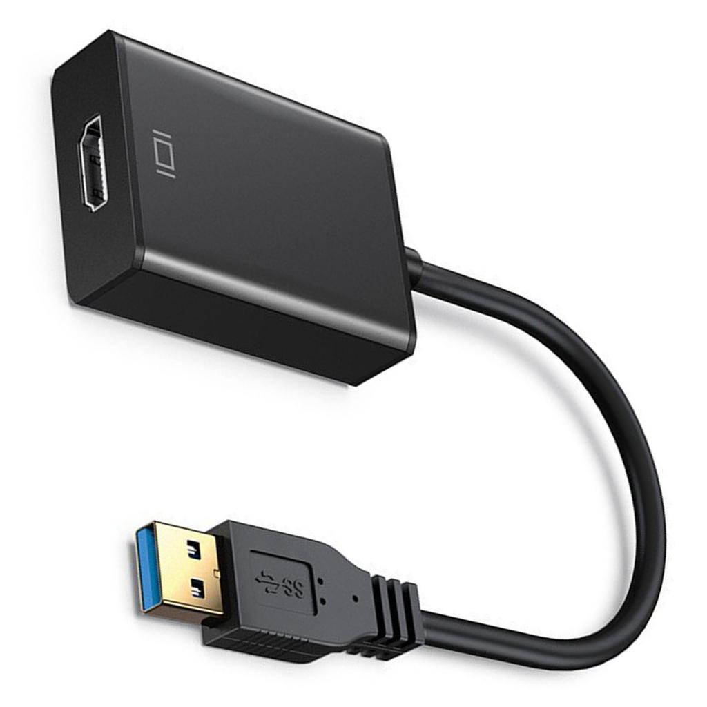 Адаптер USB3.0 к HD мультимедийному интерфейсу 5 Гбит/с Разрешение 1920x1080 HD Компьютерный адаптер для ПК Мониторов Черный