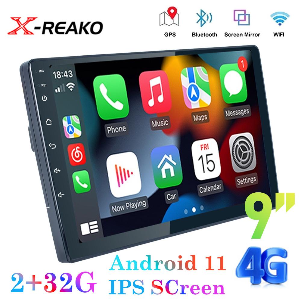 Reakosound 9-дюймовый 4G DSP/RDS 2 + 32G WIFI Carplay Автомобильный мультимедийный видеоплеер Android 11 2 Din GPS Авто Стерео Bluetooth Wi-Fi USB FM IPS Экран