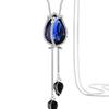 Fashion Woolen Sweater Chain Jewelry With Crystal Tulip Pendant For Womens Casual Style