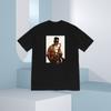 New Pure Cotton Trendy Brand Store Face Flag Saxophone Figure Print Short Sleeved Round Neck Pure Cotton Couple T-shirt