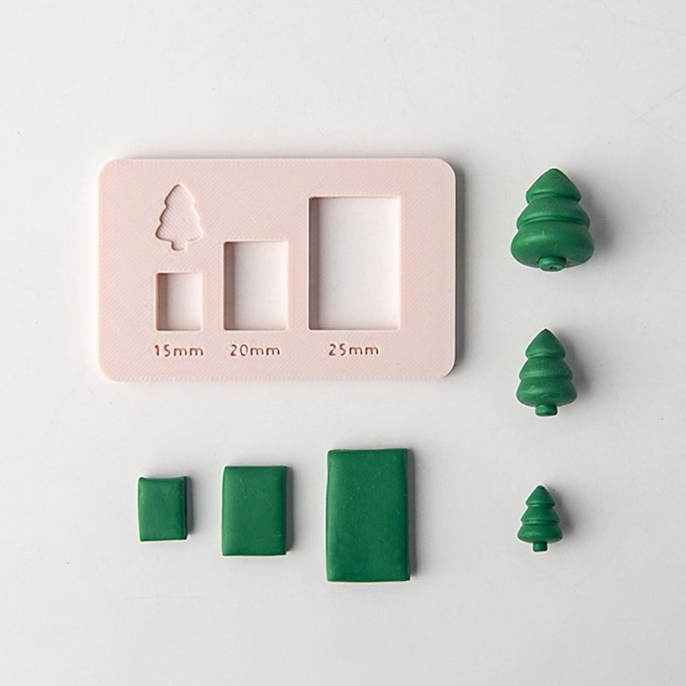 Rolling Rubbing Soft Clay Xmas Tree Mold Polymer Clay Maker DIY Jewelry Earrings Necklaces