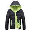 Spring and Autumn Men's Hooded Cotton Coat Thickened Casual Solid Color Zipper Cotton Coat Wearing Cotton Coat Fashion Men's Wear