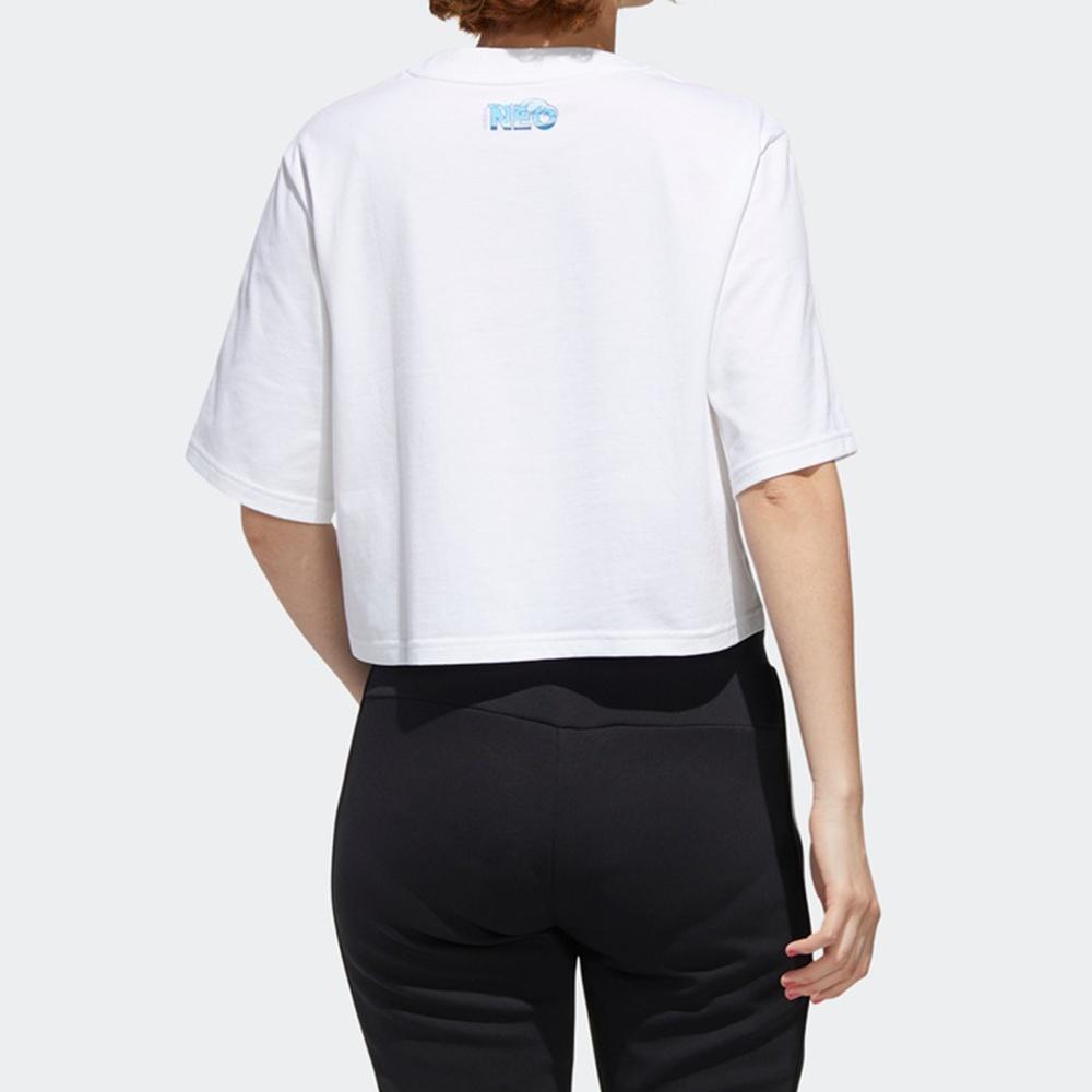 (WMNS) adidas neo Donald Duck Sports Short Sleeve White Women's GJ5650
