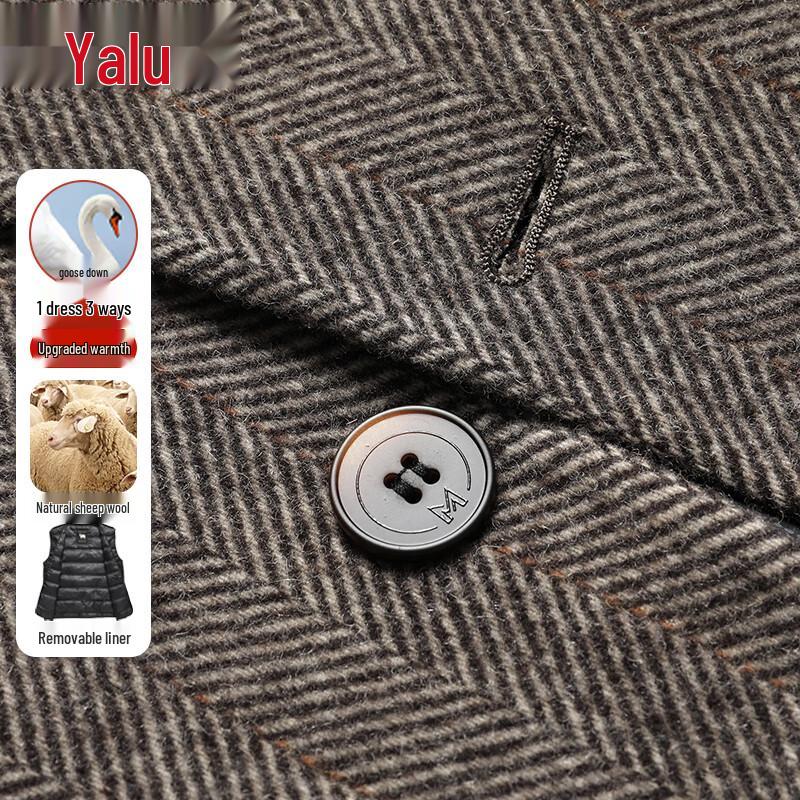 Мужской блейзер Yalu из смеси пуха и шерсти в стиле business casual
