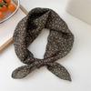 Korean-Inspired Cotton Linen Silk Scarf - Elegant, Simple, High-End Neckerchief for Spring & Autumn