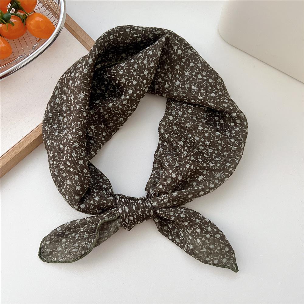 Korean-Inspired Cotton Linen Silk Scarf - Elegant, Simple, High-End Neckerchief for Spring & Autumn