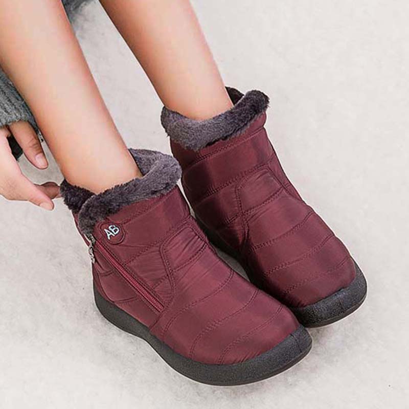 Fashion Snow Boots Women Comfortable Ladies Shoes Waterproof Shoes For Women Zipper Women Shoes Soft Keep Warm Winter Boots Botas Mujer