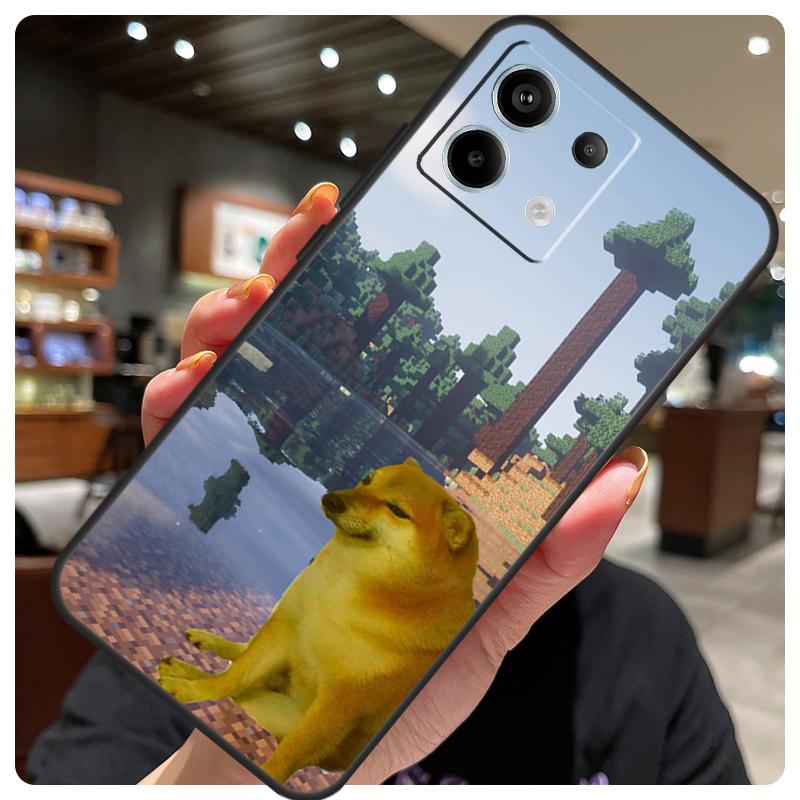 Смешной чехол с собакой Cheems Doge для Xiaomi Redmi Note 13 12 9 10 11 14 15 Pro Plus Чехол для Redmi 14C 10C 12C 13C 15 C
