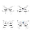 Арт для тела Креативная 3D-наклейка с кристаллами Блестящая разноцветная наклейка со стразами Водонепроницаемая Красота Временная татуировка Наклейка Бровь