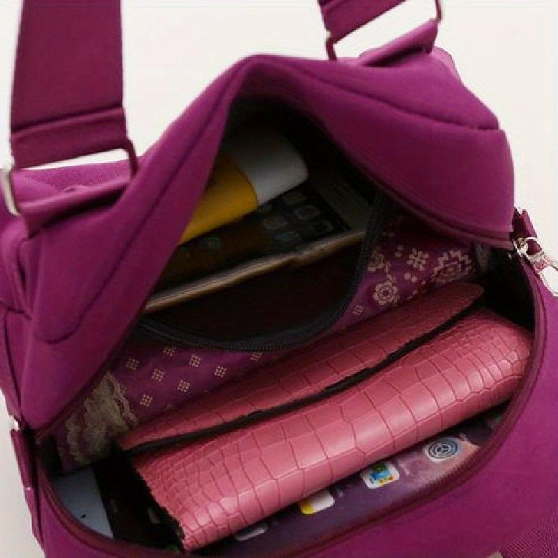 Модная нейлоновая сумка через плечо, однотонная сумка через плечо, женская повседневная сумка и кошелек