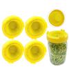 4Pcs Easy Rinse and Drain Plastic Sprouting Lids for Wide Mouth Jars