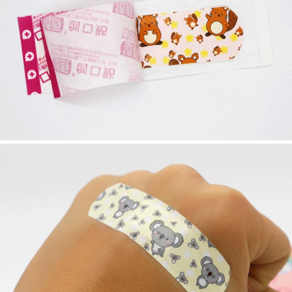 100 шт. водостойкая повязка на рану, клейкие повязки, пластырь для повязки на кожу, мультяшная повязка, первая помощь
