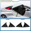 For Hyundai Elantra Avante Sedan 2011-2015 Car Rear Louver Window Side Shutter Cover Trim Sticker Vent Scoop ABS Carbon Fiber