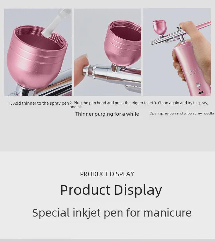 Электрический аэрограф для рисования, раскрашивания моделей и нейл-арта