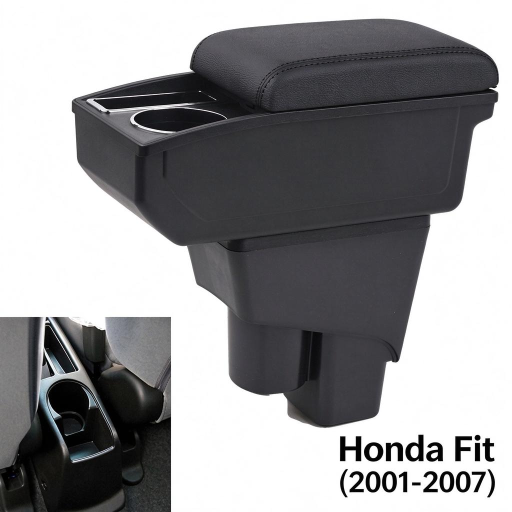 Для автомобиля Honda Fit (2001-2007 гг.) Подлокотник автомобильный, центральный подлокотник, аксессуары для модификации интерьера, ящик для хранения модифицированных деталей