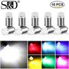 10pcs BA9S LED Bulbs T4W H6W LED Car Light Car Reverse Lights Auto Parking License Plate Lamp Side Wedge Interior 2835 SMD Reading Door Map Light 12V