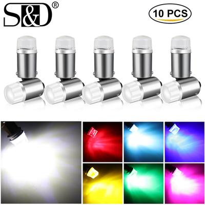 10 шт. BA9S светодиодные лампы T4W H6W светодиодные автомобильные фонари Автомобильные фонари заднего хода Автостоянка Лампа номерного знака Боковой клин Интерьер 2835 SMD Лампа для чтения карты двери 12 В