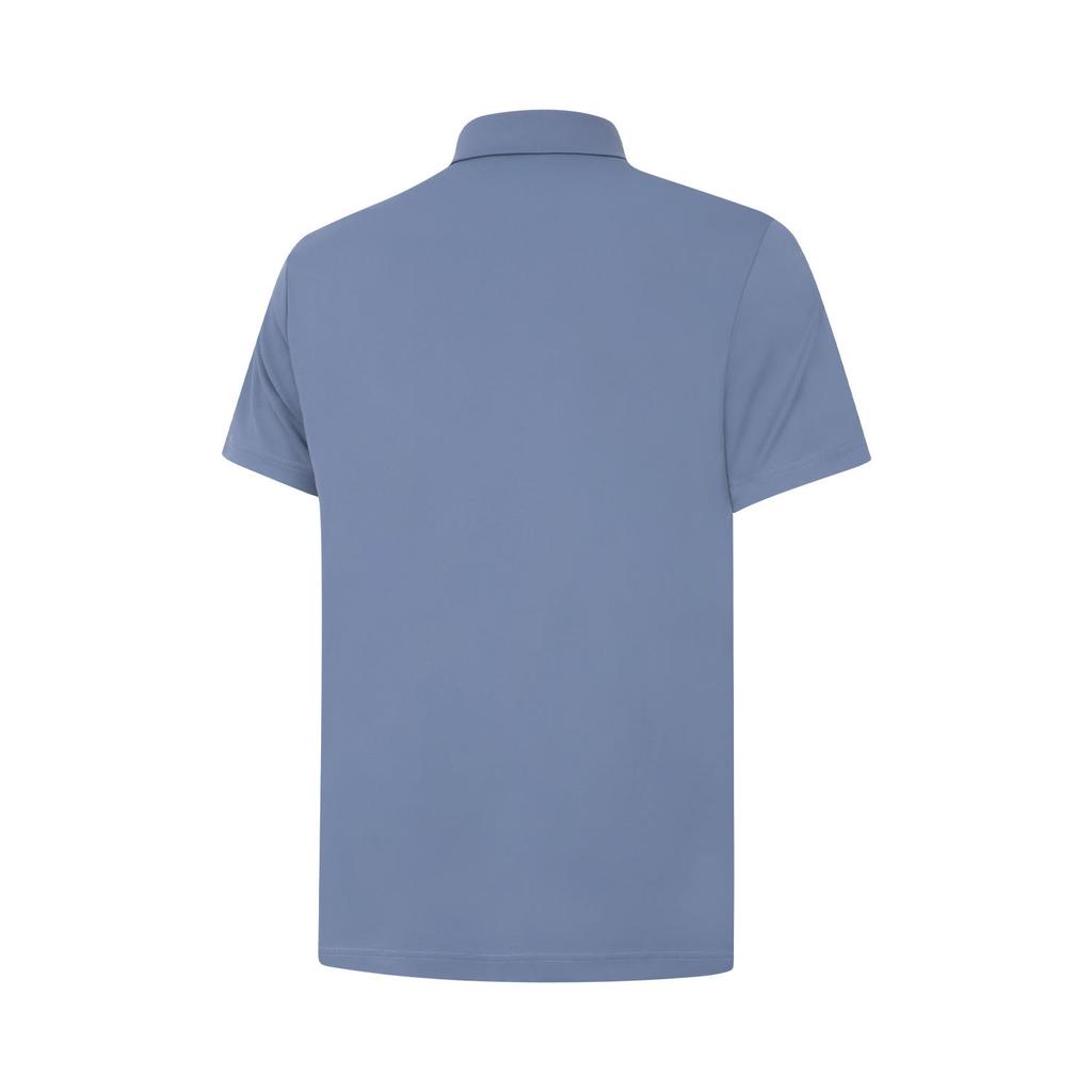 Li Ning Plain Pullover Sports Polo Shirt Men tops Dust-Blue APLU119-3