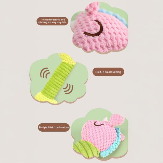 Pet Toy Pineapple Pattern Cartoon Giraffe Shape Bite-Resistant Plush Squeaky Dog Toy with Built-in Sound Long Neck Design