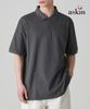 MUSINSA STANDARD [Cooltandard] Relaxed Fit Pique Polo Shirt [Gunmetal]