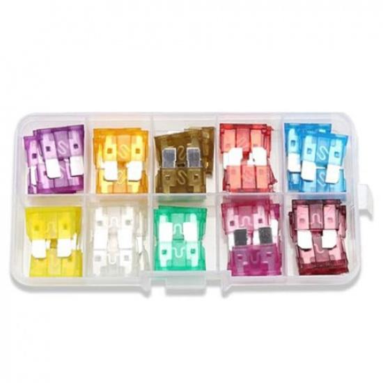 Transparent Cover for Added Safety 50PCS Car Fuses Assortment Kit 2A 35A