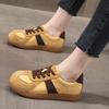 Spring Autumn Genuine Leather Shoes Women Fashion Sneakers Flat Brand Young Ladies Shoes Sweet Soft Pink Yellow